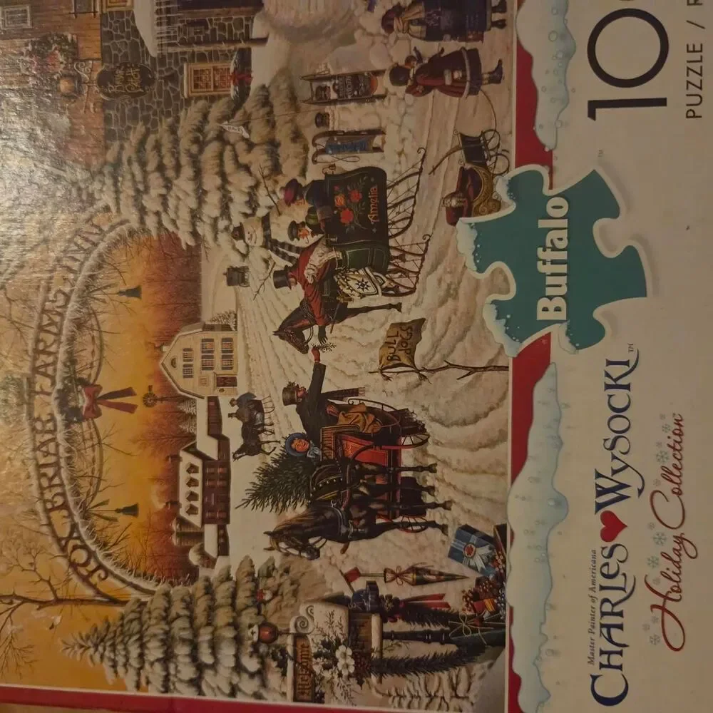 Charles Wysocki Holiday Collection 1000 Piece Puzzle – Fox Briar Farms Inn
